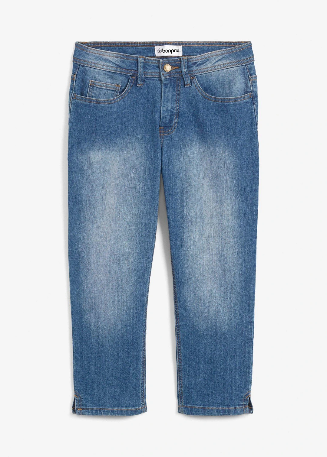 Jean slim taille mi-haute, raccourci