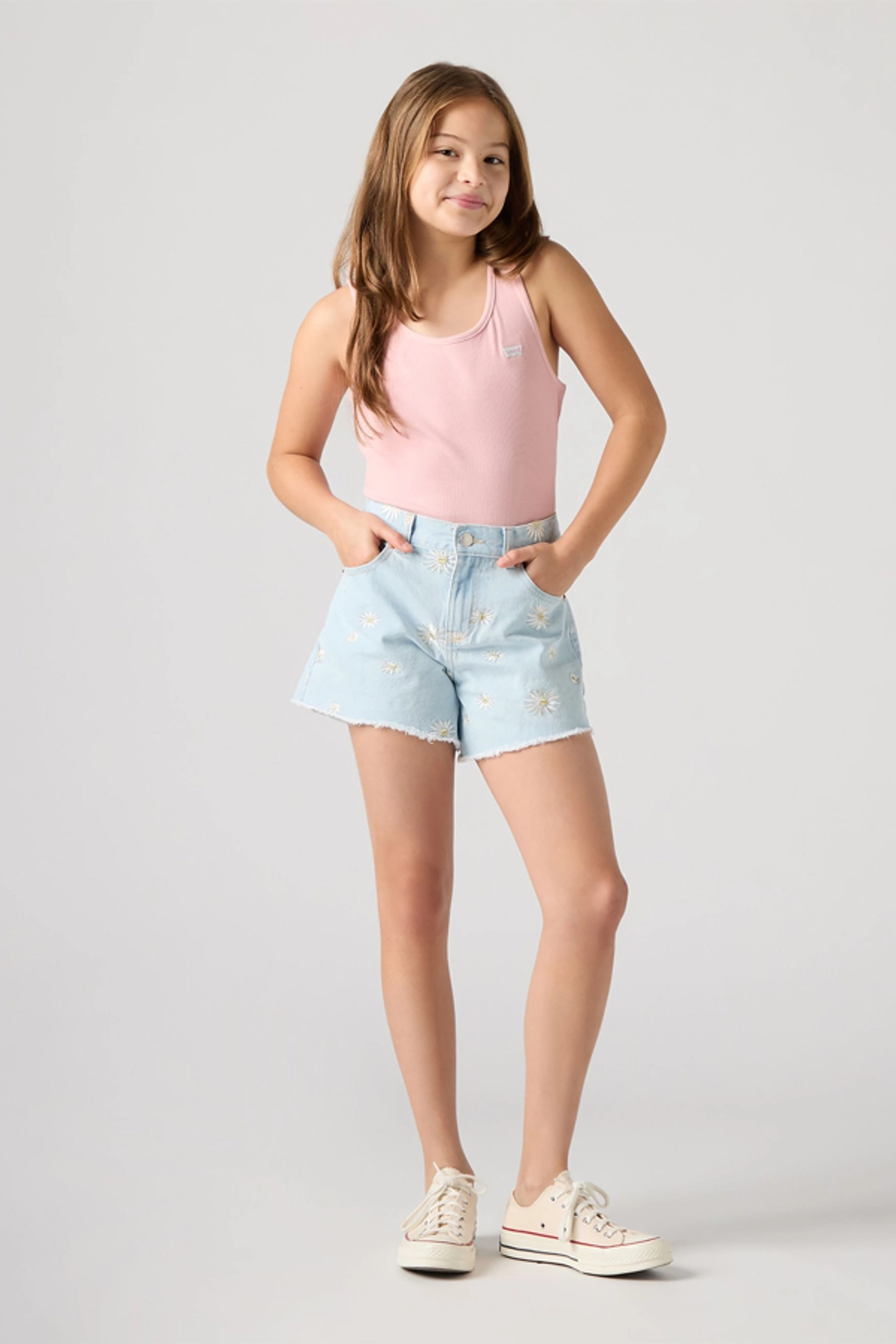 Levi's Teenager Daisy Denim A Line Shorts - Femme - Bleu / Light Sugar - 16A