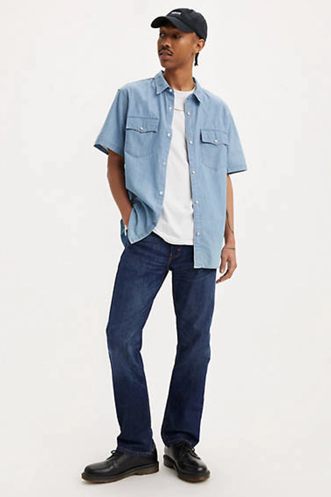 Levi's Jean Slim 513 Slim Straight - Homme - Bleu / Tree Topper Levi'S Flex - 38X34