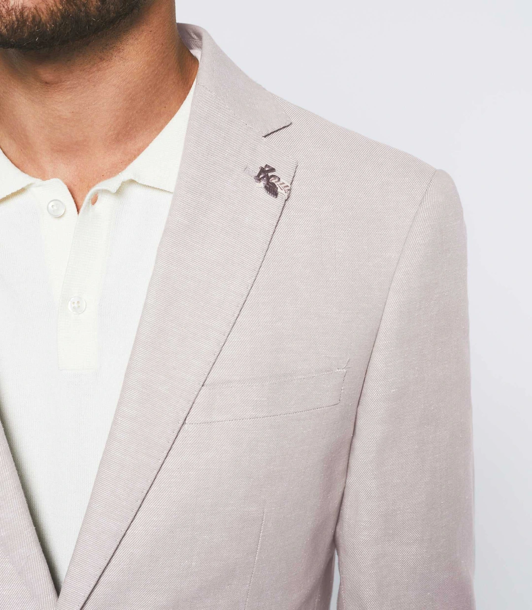 IZAC - Veste séparable en lin rose ''Calice''