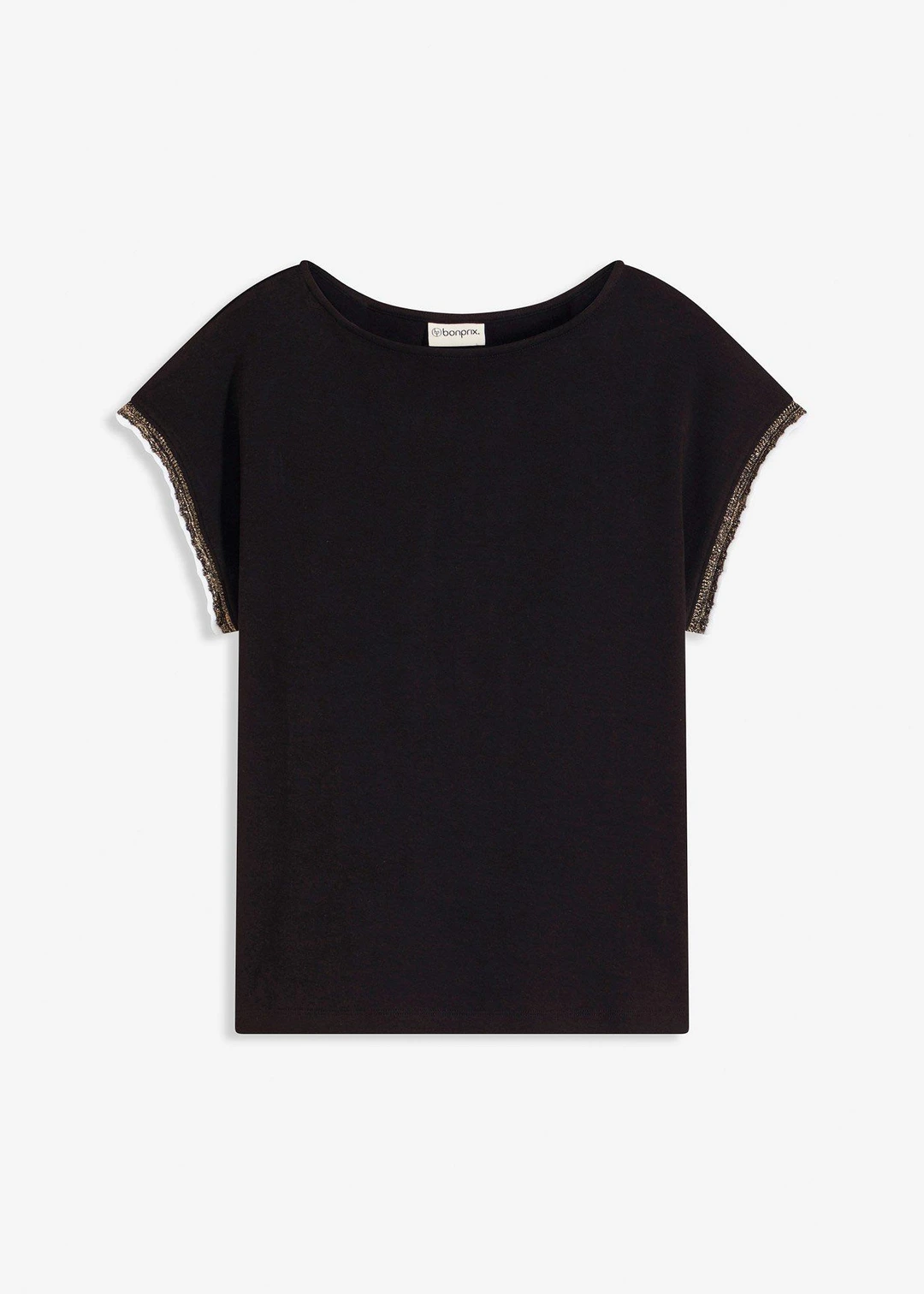 T-shirt en coton à liseré contrastant