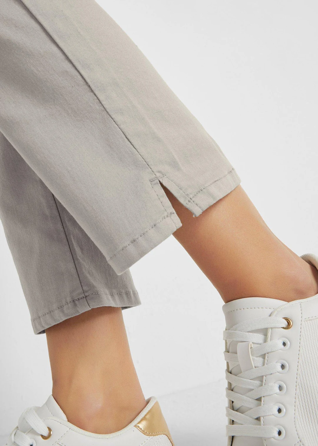 Pantalon droit et extensible, taille mi-haute
