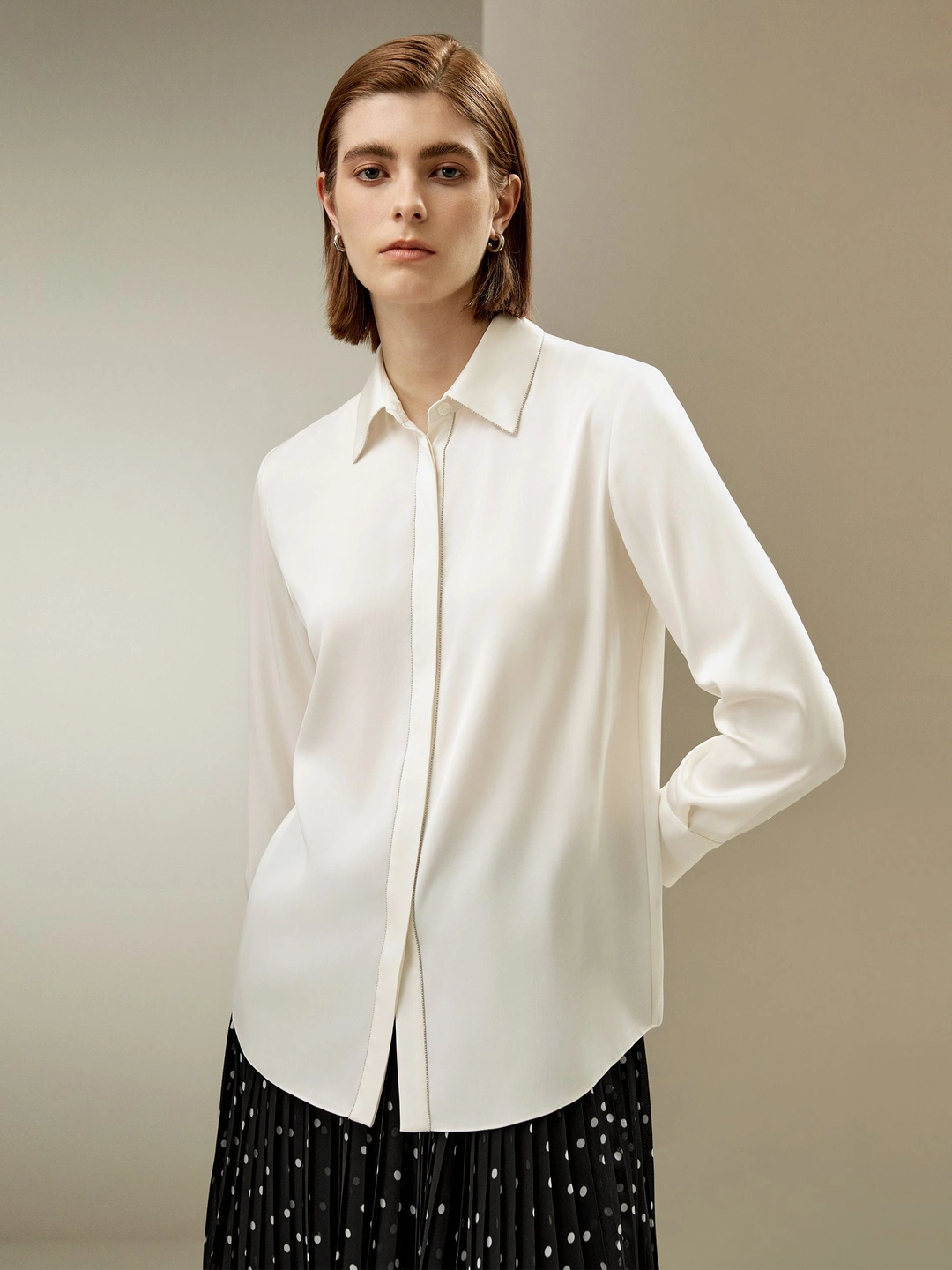 Chemise popeline ivoire