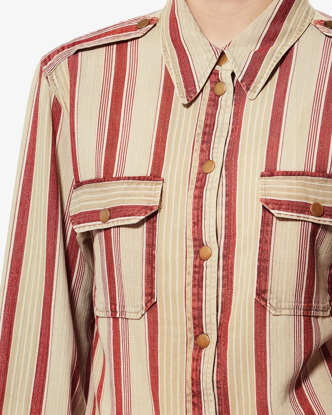 Chemise Gelva - Femme - Beige-red - Taille44 - Marant Étoile - Collection Été Femme - Nouvelle Collection Capsule High Summer - 2