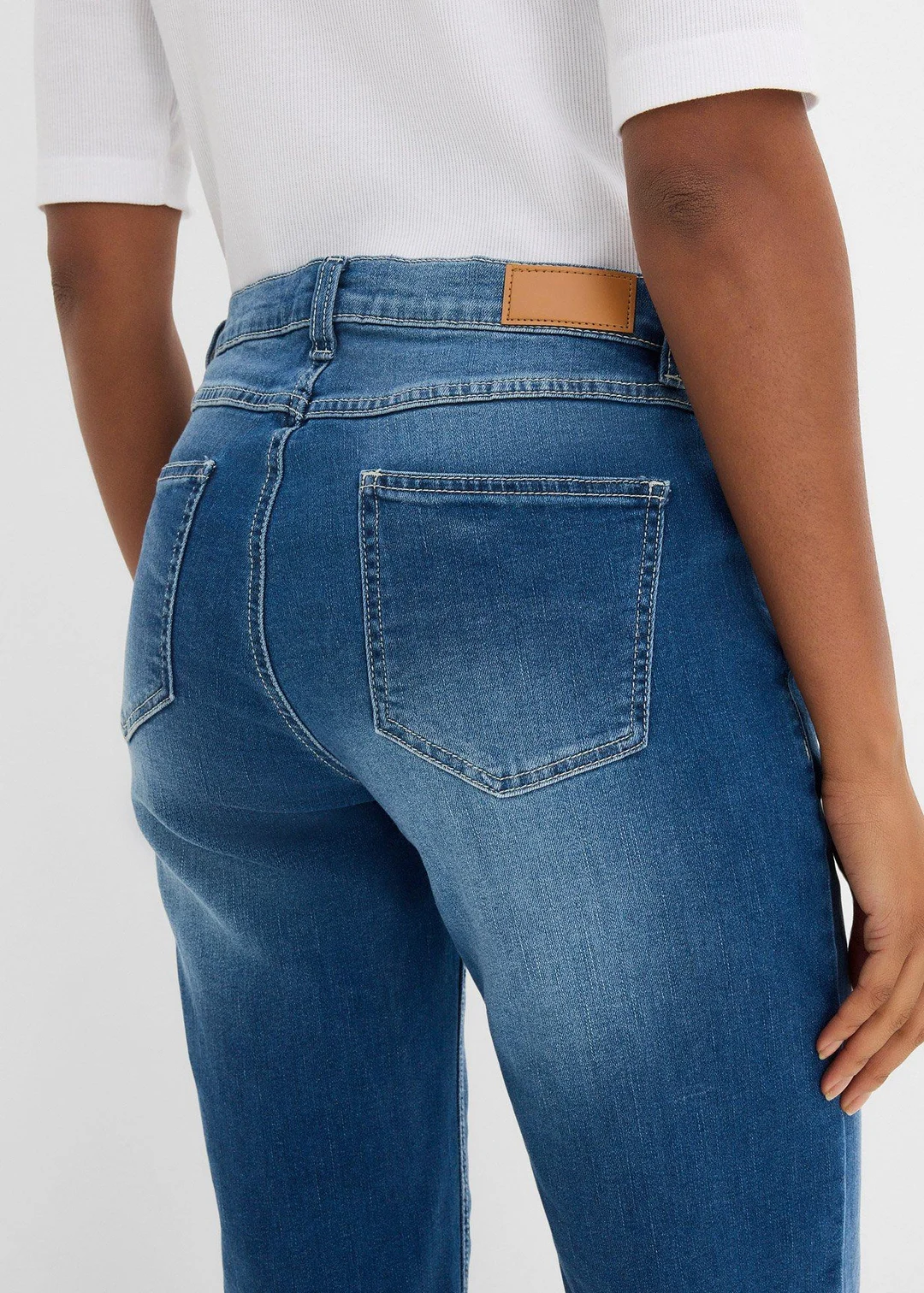 Bermuda en jean extensible, taille mi-haute - 3