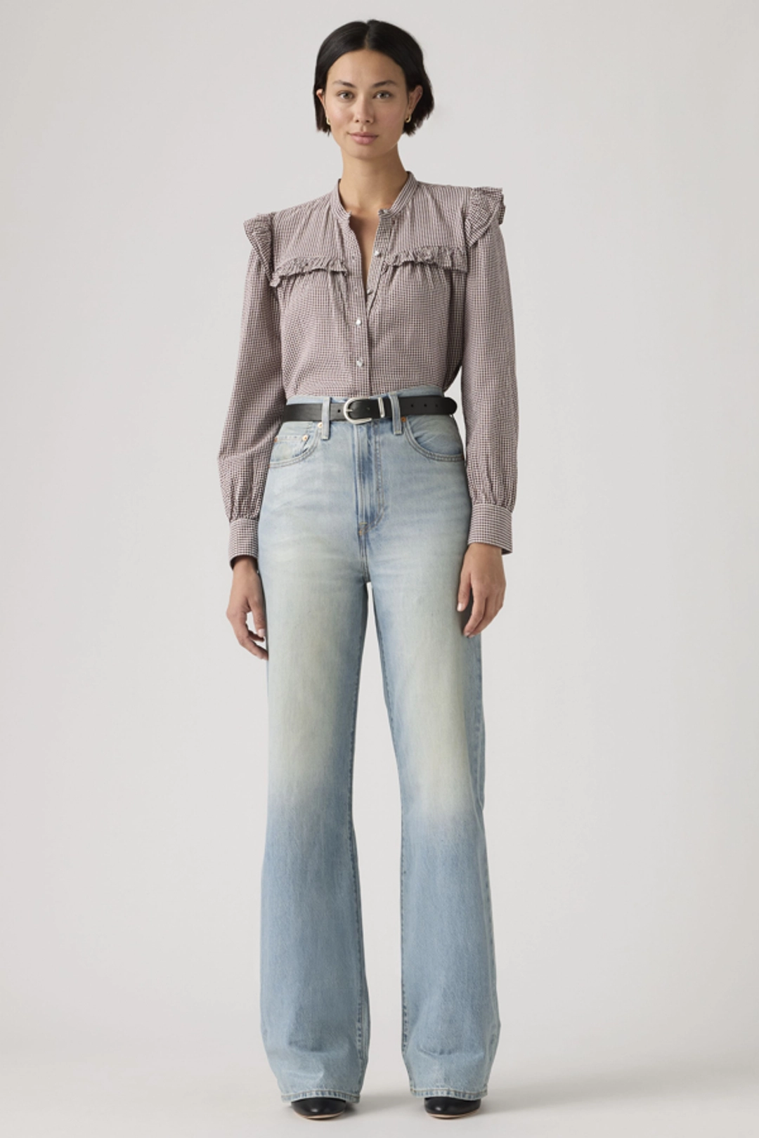 Levi's Pantalon Ribcage Wide Leg - Femme - Marron / Hot Fudge - 33X32