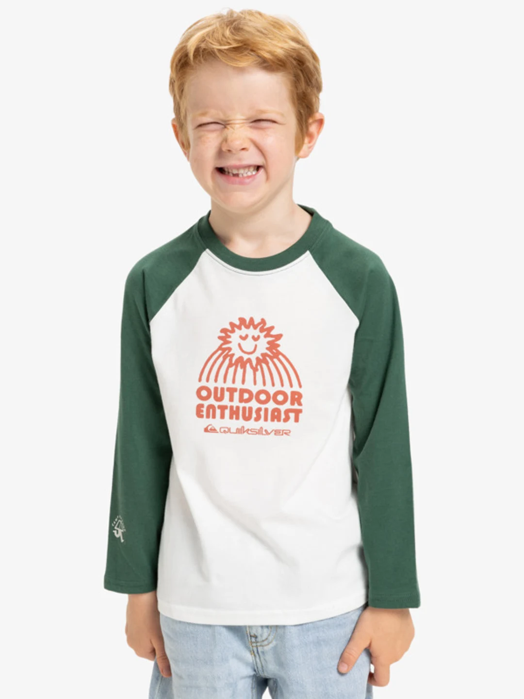 Ev Spot On Raglan - T-shirt manches longues pour Garçon Blanc