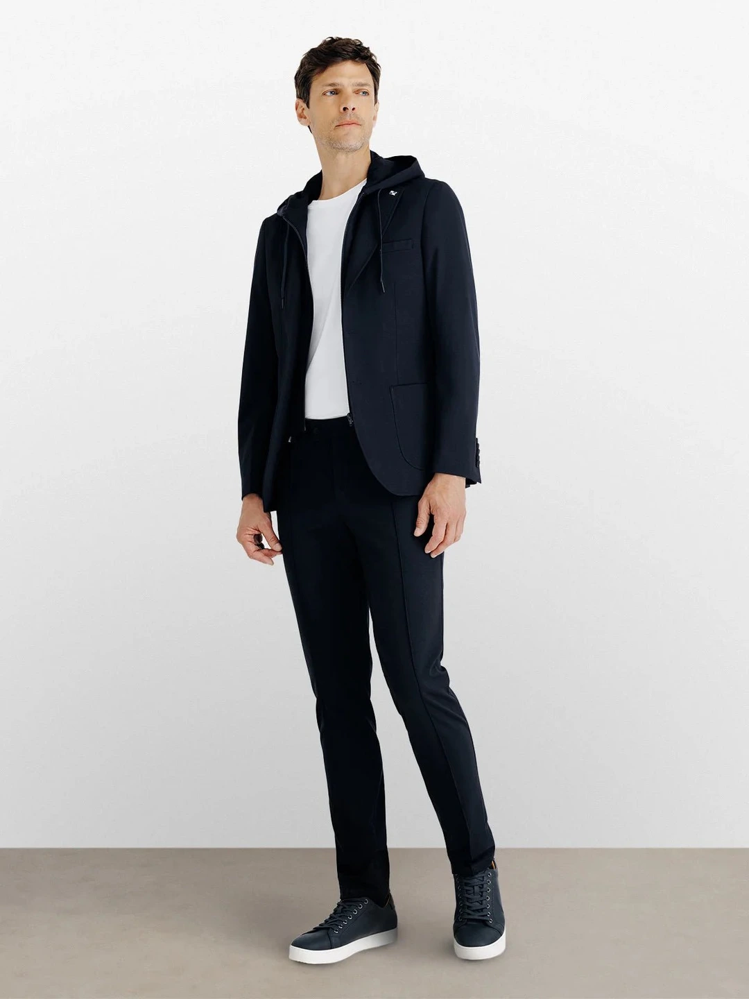 IZAC - Veste en maille avec parementure marine