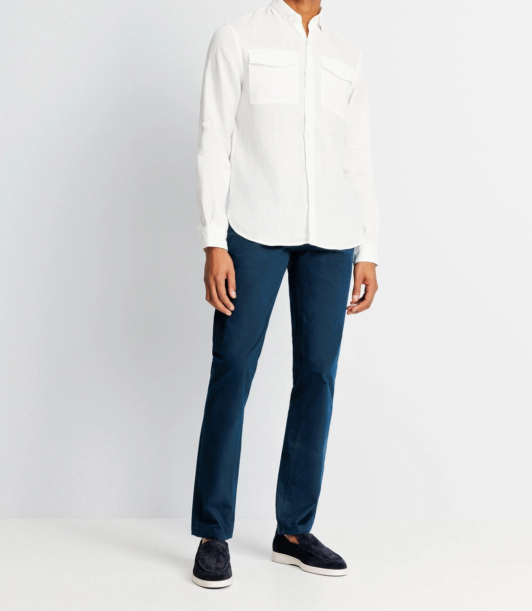 IZAC - Chemise casual en lin blanche