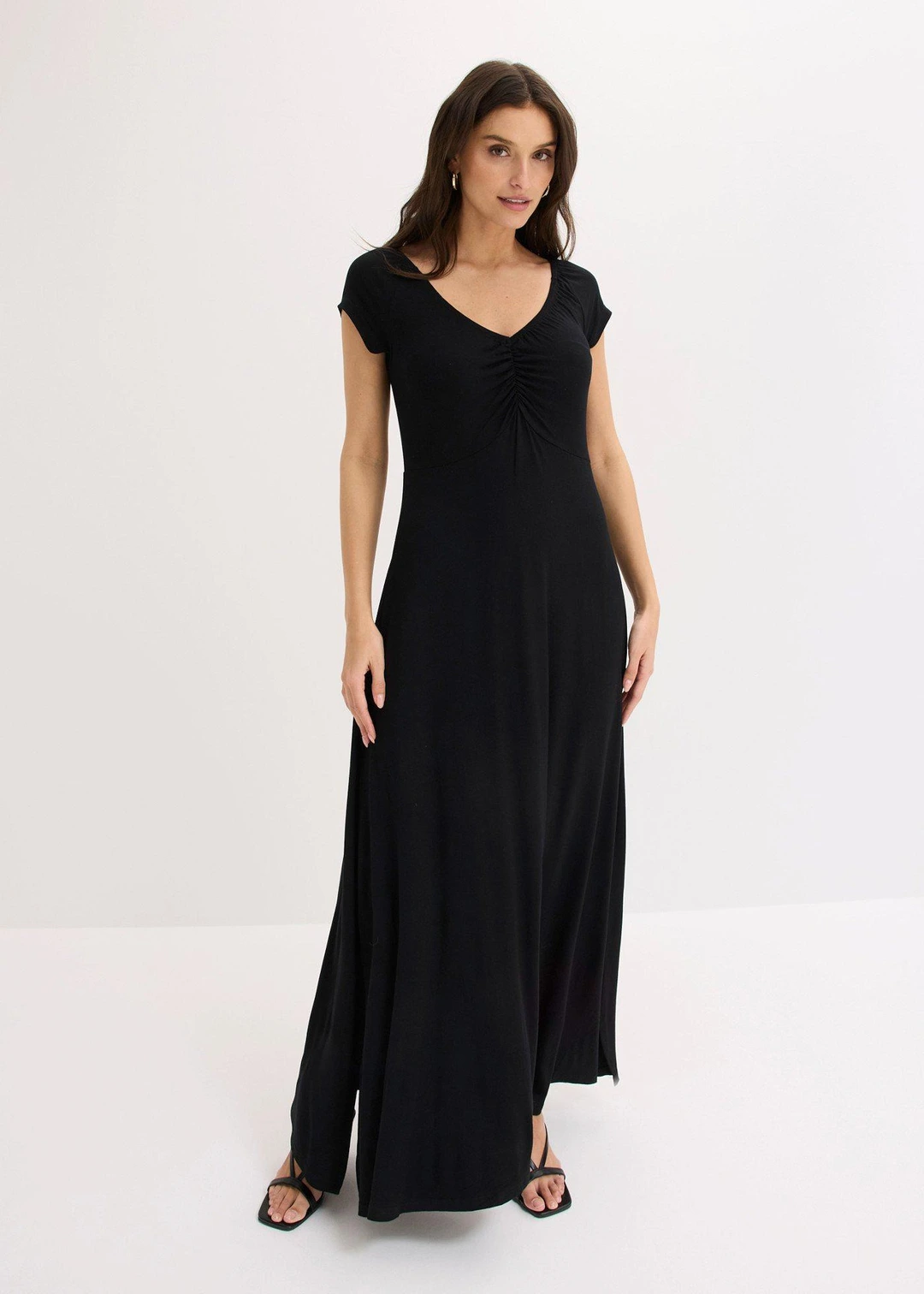 Robe longue en viscose extensible