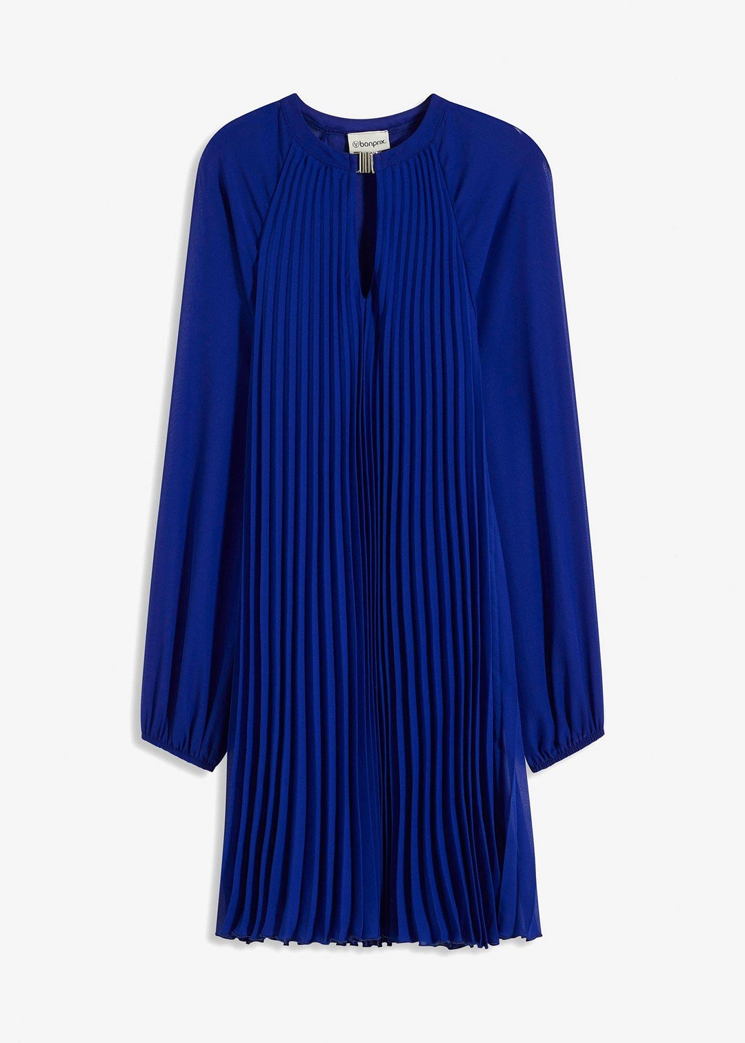 Robe courte plissée en mousseline