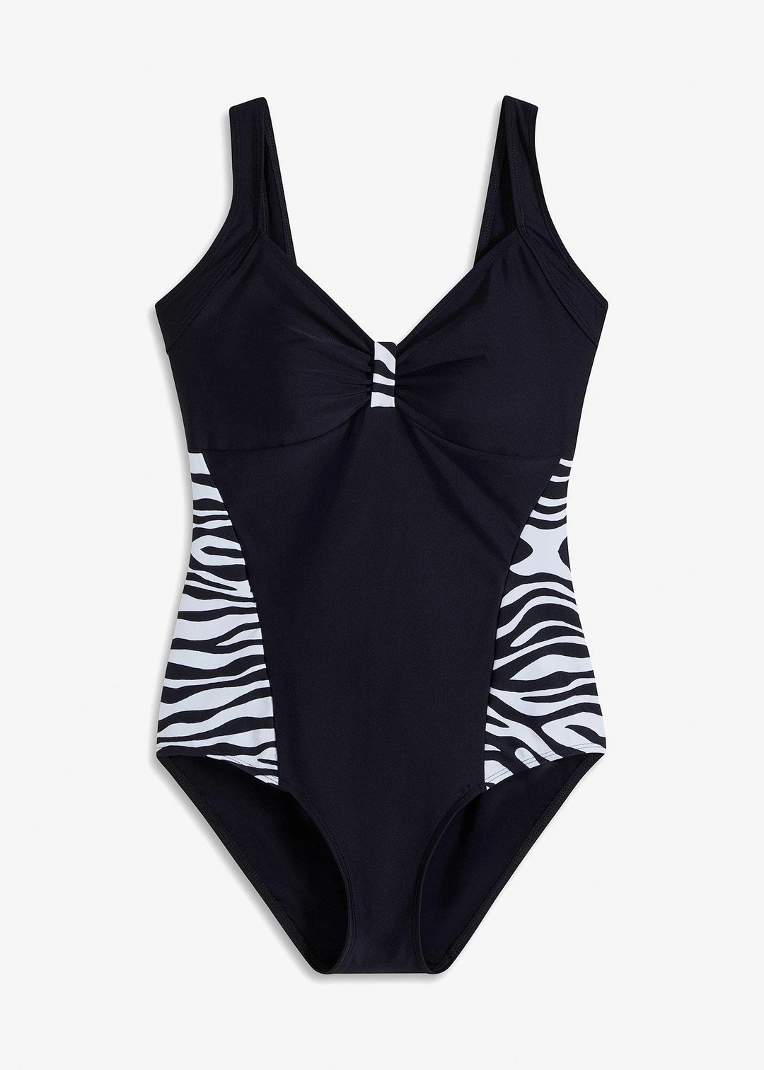 Maillot 1 pièce à empiècements latéraux contrastants