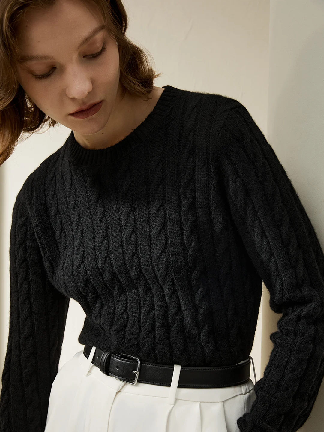 LILYSILK Pull En Laine Femme Gris Col Rond, Style Preppy Inspiré Laine Et Cachemire Un Classique À Associer À Un Pantalon L