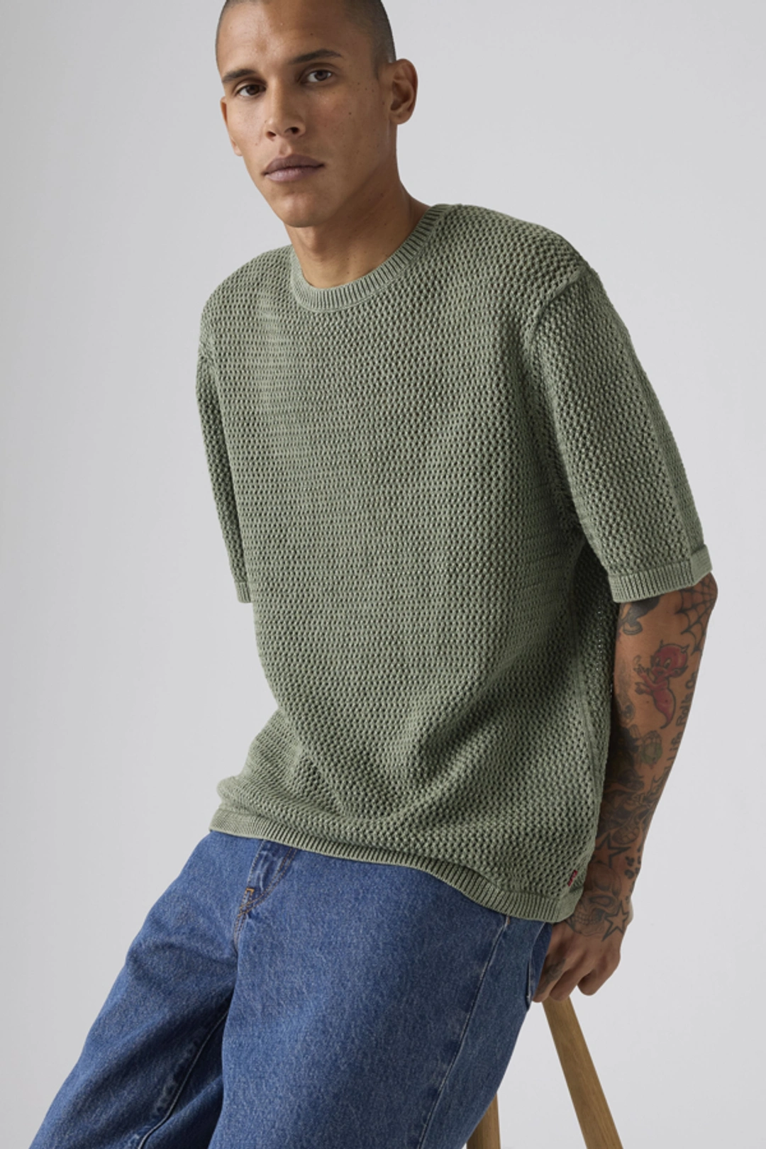 Levi's T Shirt Sweat Stinson Lightweight - Homme - Beige / Pumice Stone - XL - 2