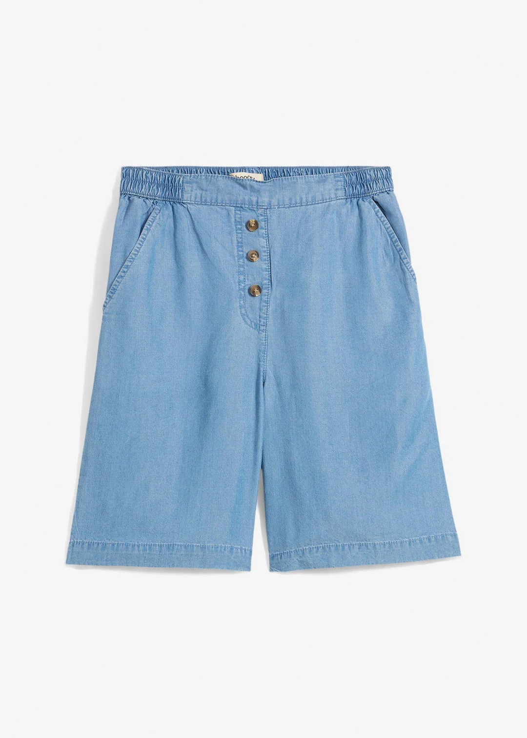 Short en Lyocell à taille élastiquée
