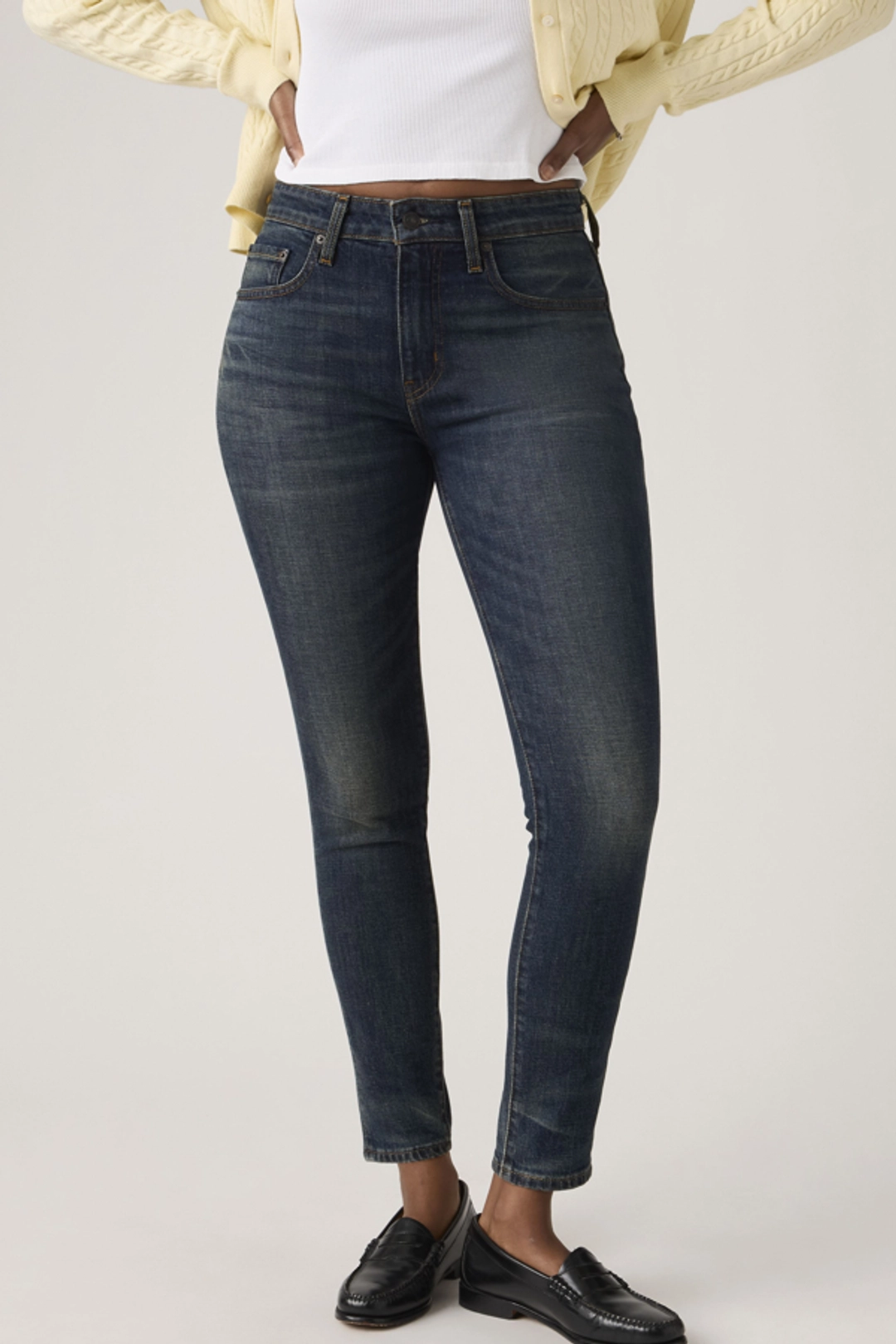 Levi's Jean Skinny 721 À Taille Haute - Femme - Noir / Black Worn In - 25X32 - 2