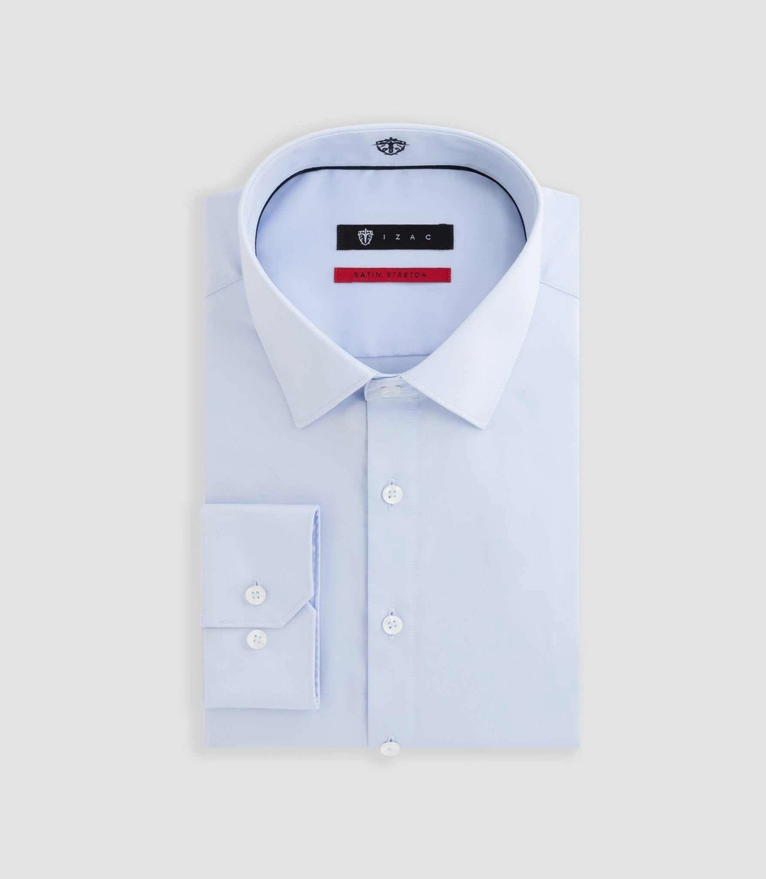 IZAC - Chemise en satin stretch ciel ''Sastretch''