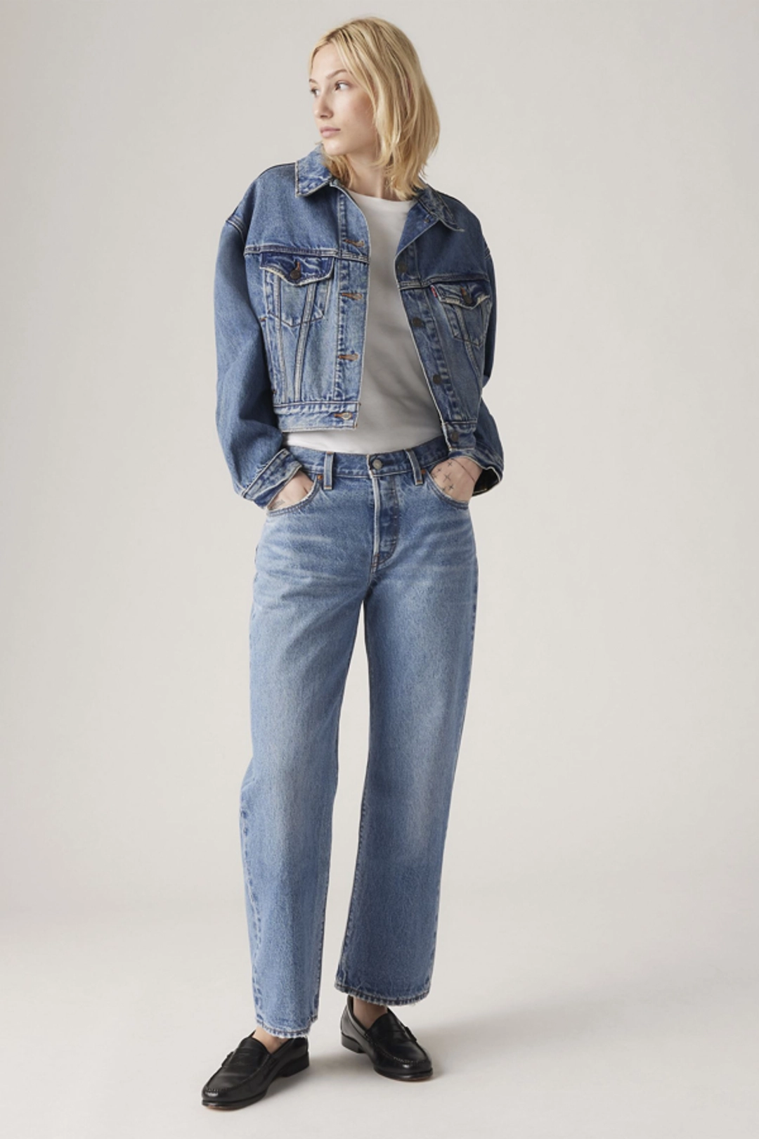 Levi's Jean 501 90 Cheville - Femme - Noir / Smooth Operator - 33X29