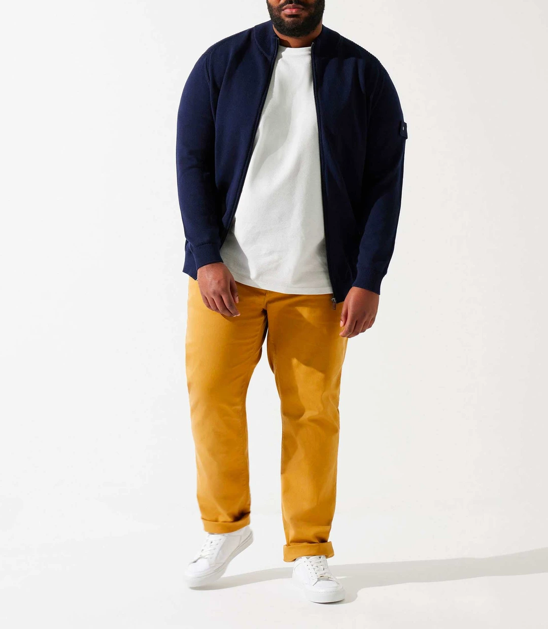 IZAC - Gilet zippé col montant marine DANBT