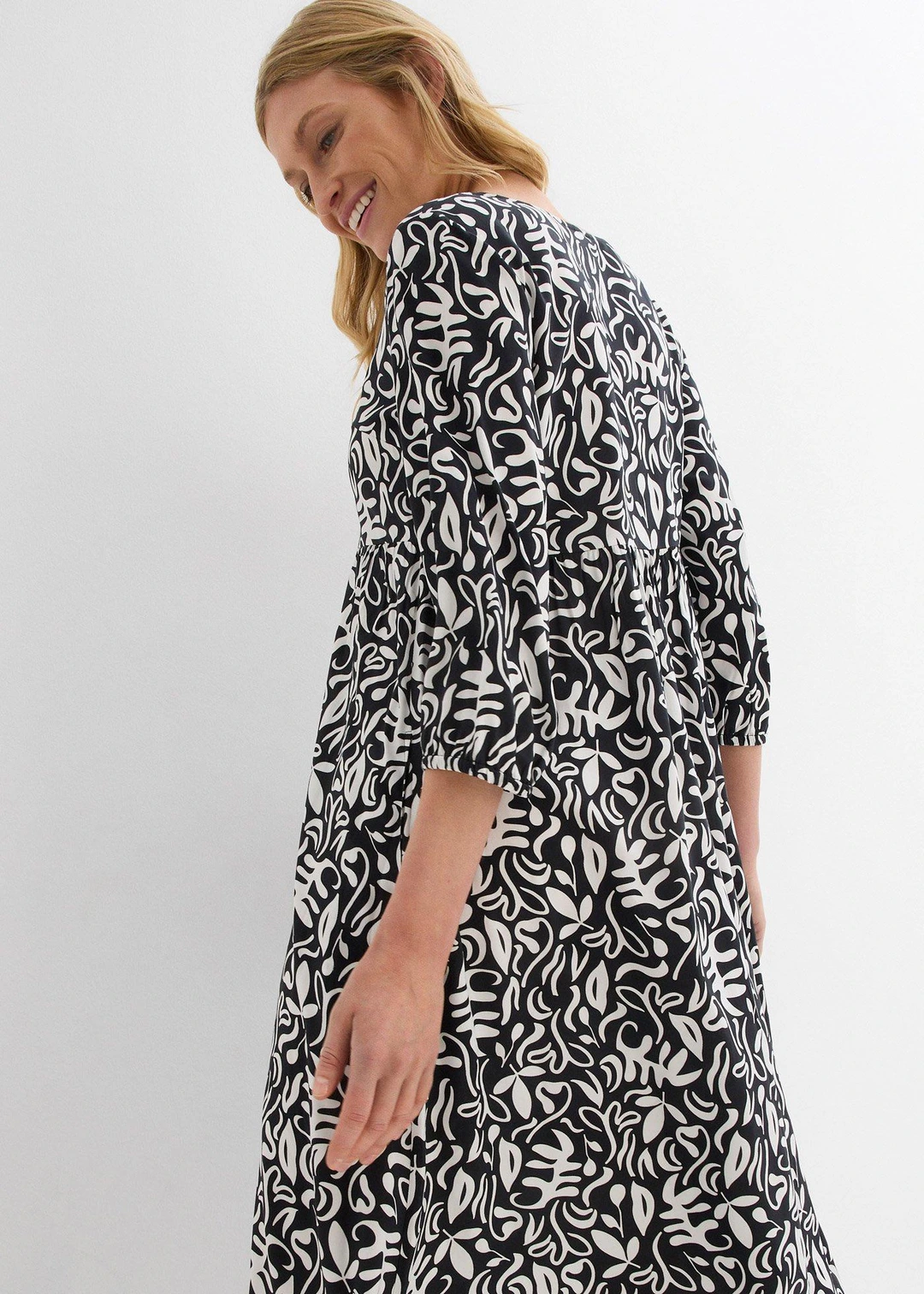 Robe midi en viscose fluide - 3