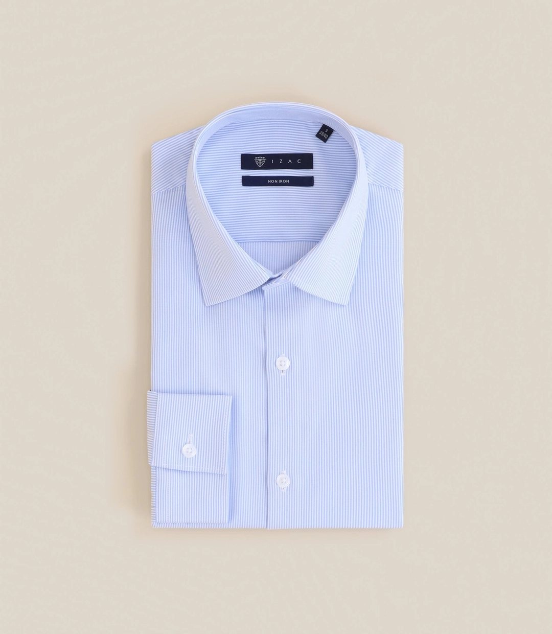 IZAC - Chemise ville non iron bleue