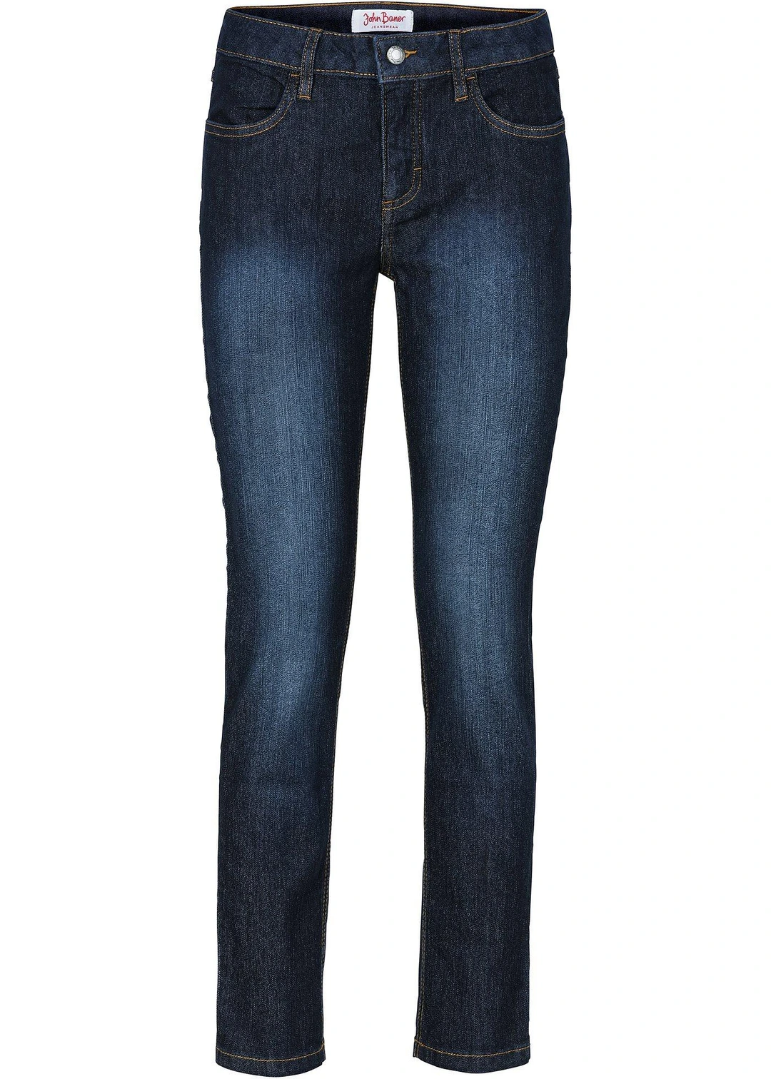 Jean slim taille mi-haute, cropped