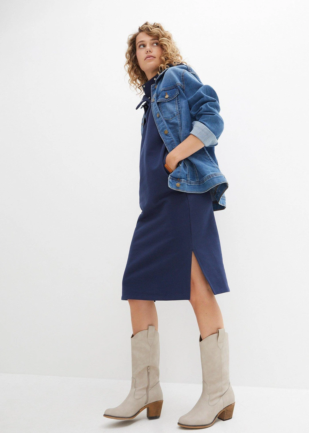Jean bootcut taille mi-haute, extensible - 2