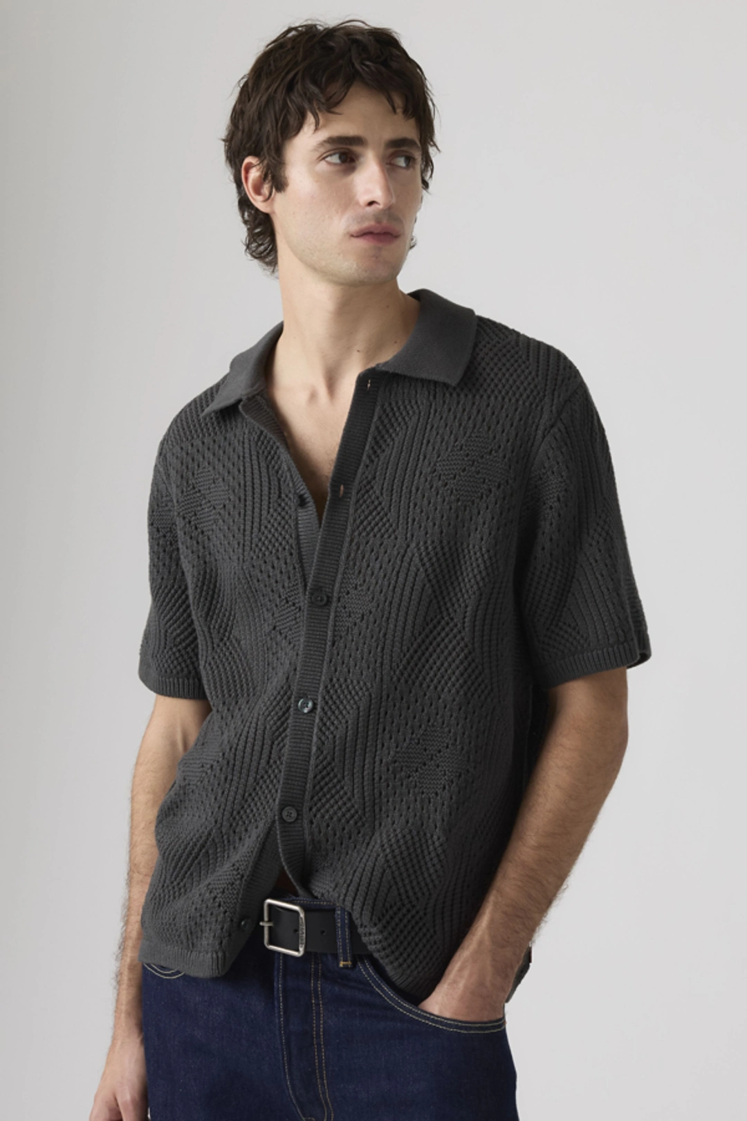 Levi's Chemise Gilet Camp Lightweight - Homme - Noir / Dark Phantom - 2XL