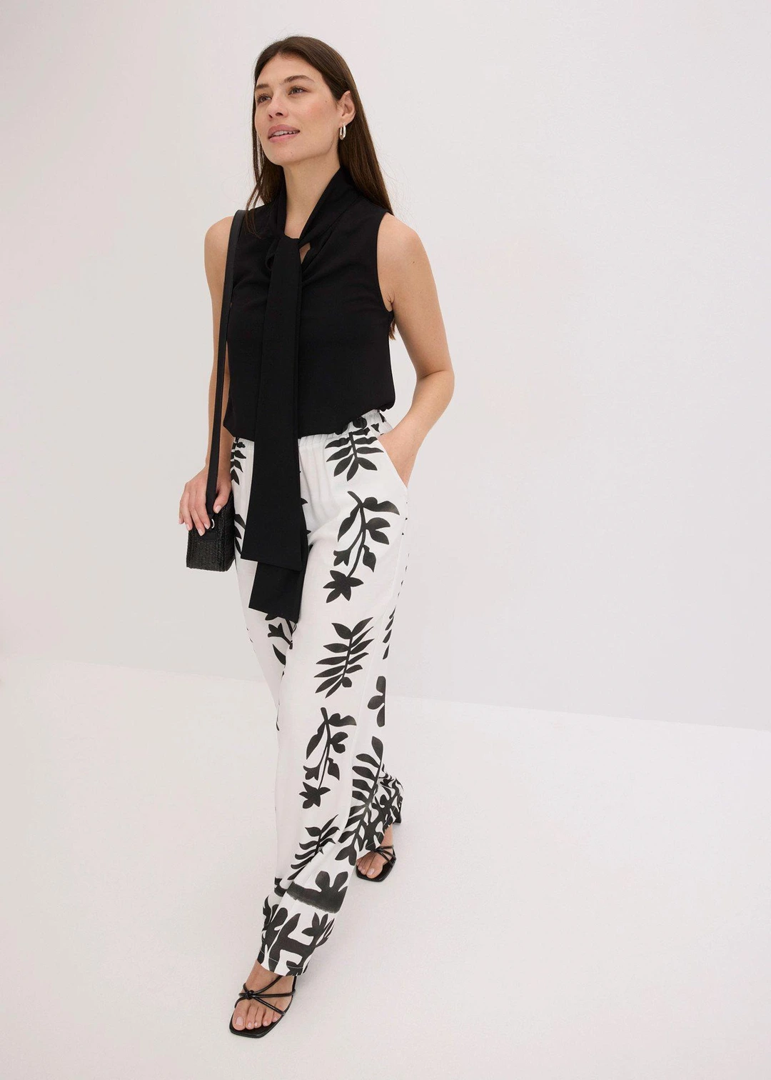 Pantalon imprimé en viscose fluide