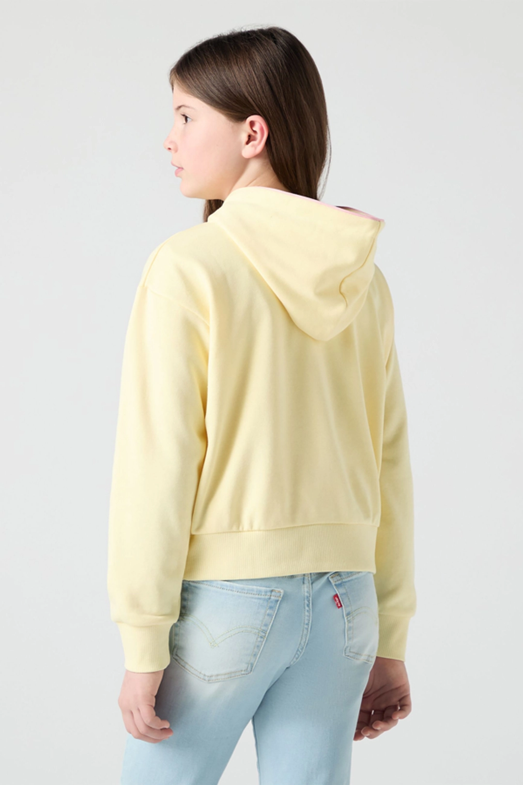 Levi's Teenager Ribbed Raglan Full Zip Hoodie - Femme - Rose / Crystal Pink - 14A - 2