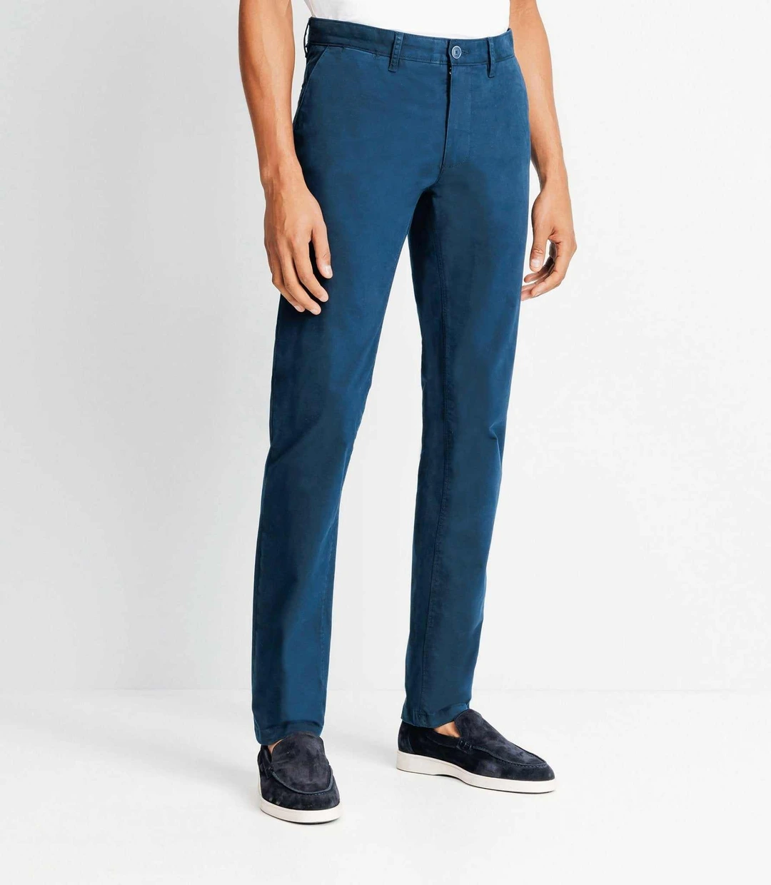 IZAC - Pantalon chino satin marine