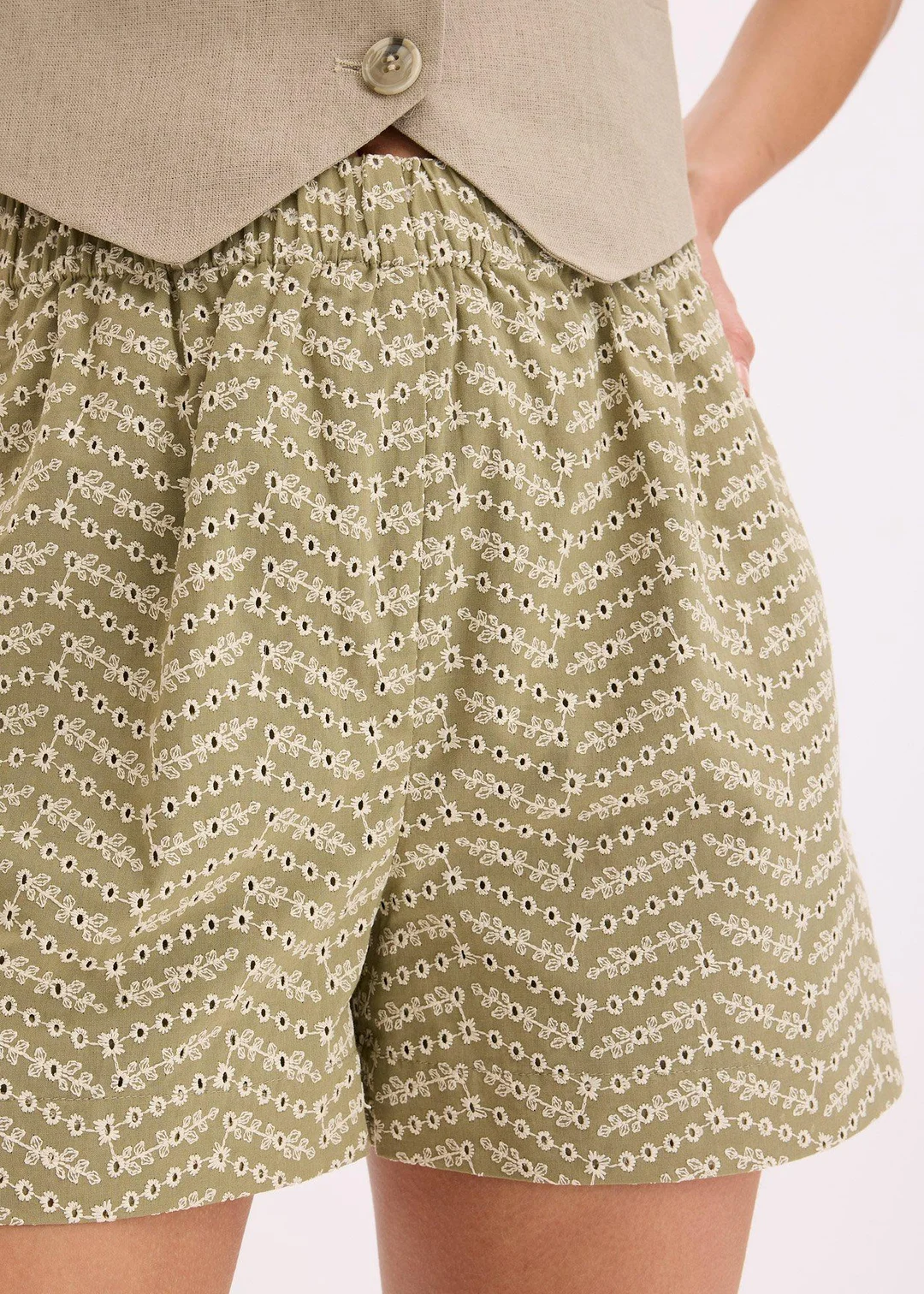 Short avec broderies anglaises