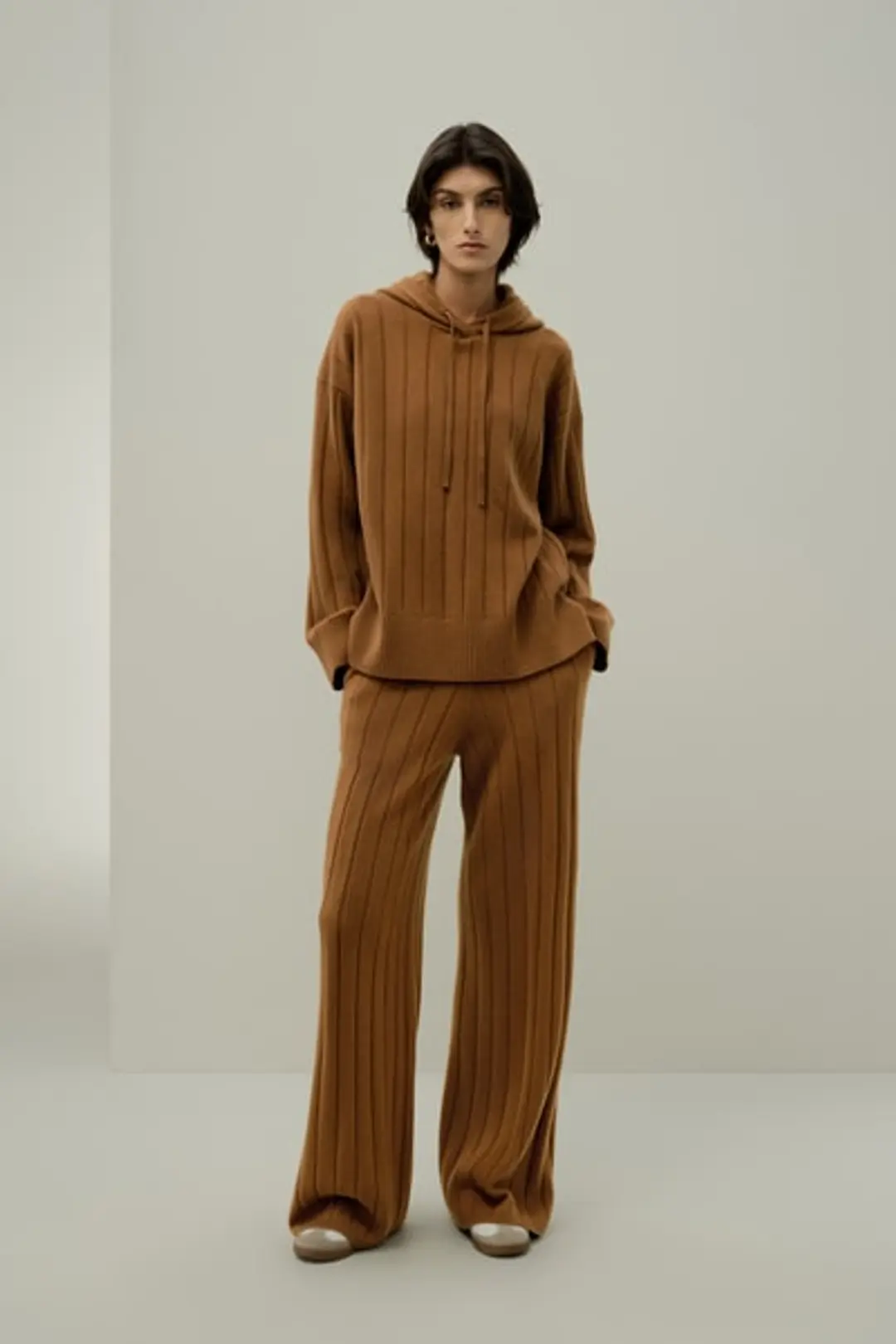 LILYSILK Pull à Capuche Femme 100% Cachemire Oversize en Tricot Côtelé, Blanc, XL