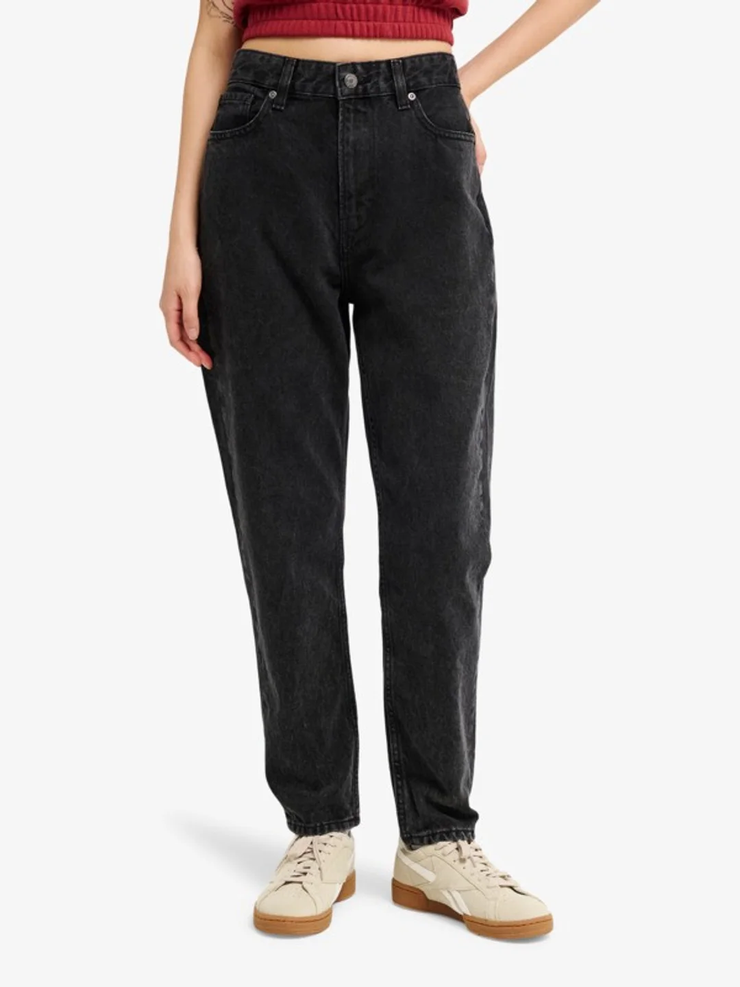 Mom Denim - Jean pour Femme Noir