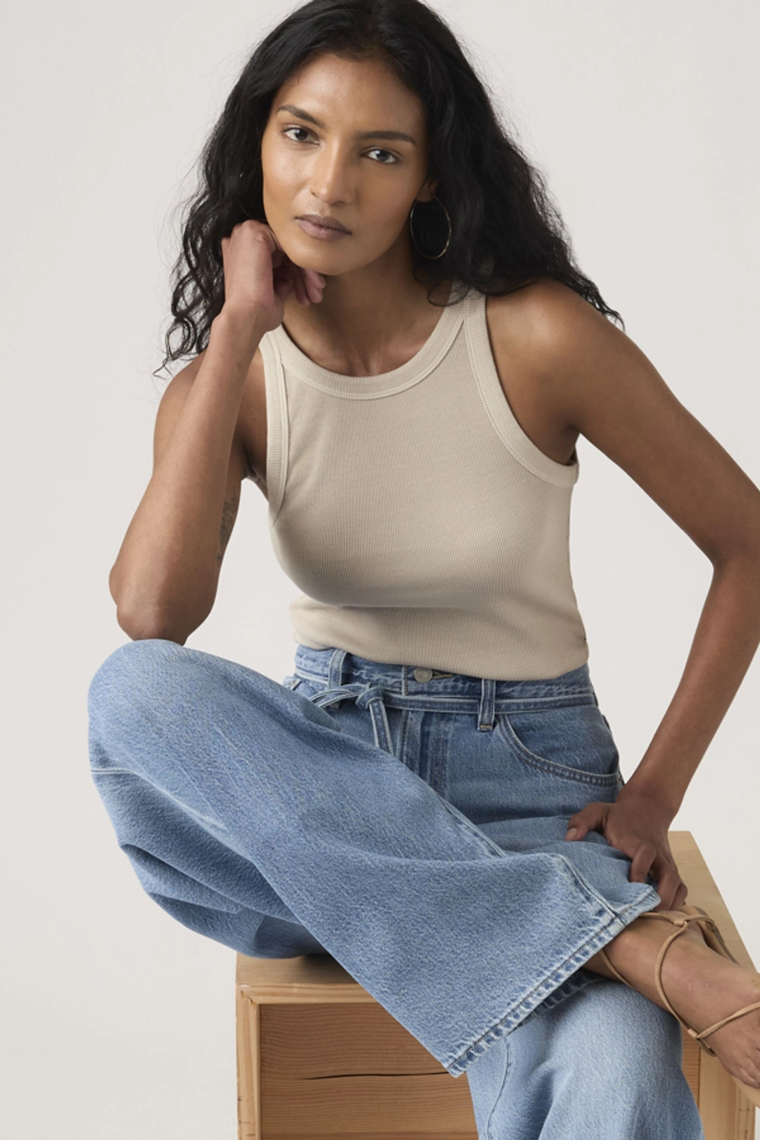 Levi's Débardeur Dos Nageur Essential - Femme - Bleu / Provincial Blue Garment Dye - XS