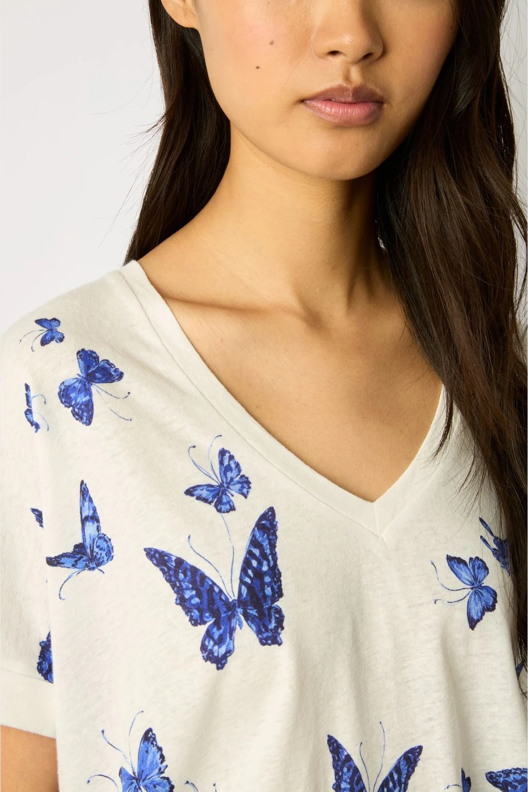 T-shirt en coton papillons - MIRELA - Electrique