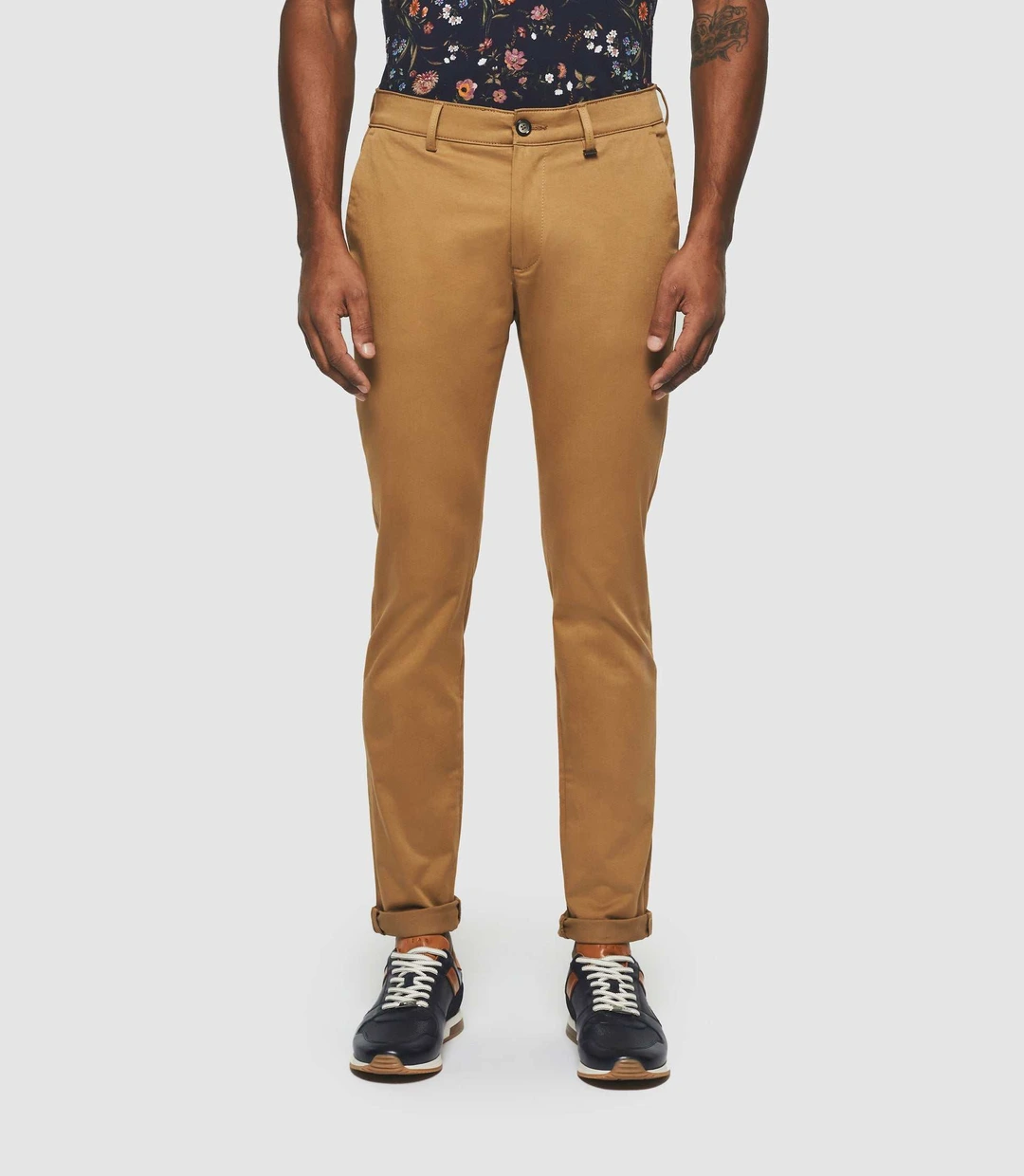 IZAC - Pantalon chino slim camel PANAMA