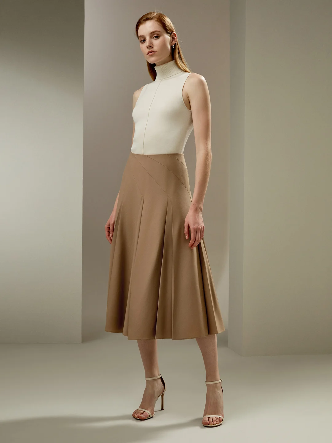 LILYSILK Jupe En Laine Moka Jupe Parapluie Midi Plissée Laine Mérinos Une Touche D'Élégance Dans Votre Vie 48