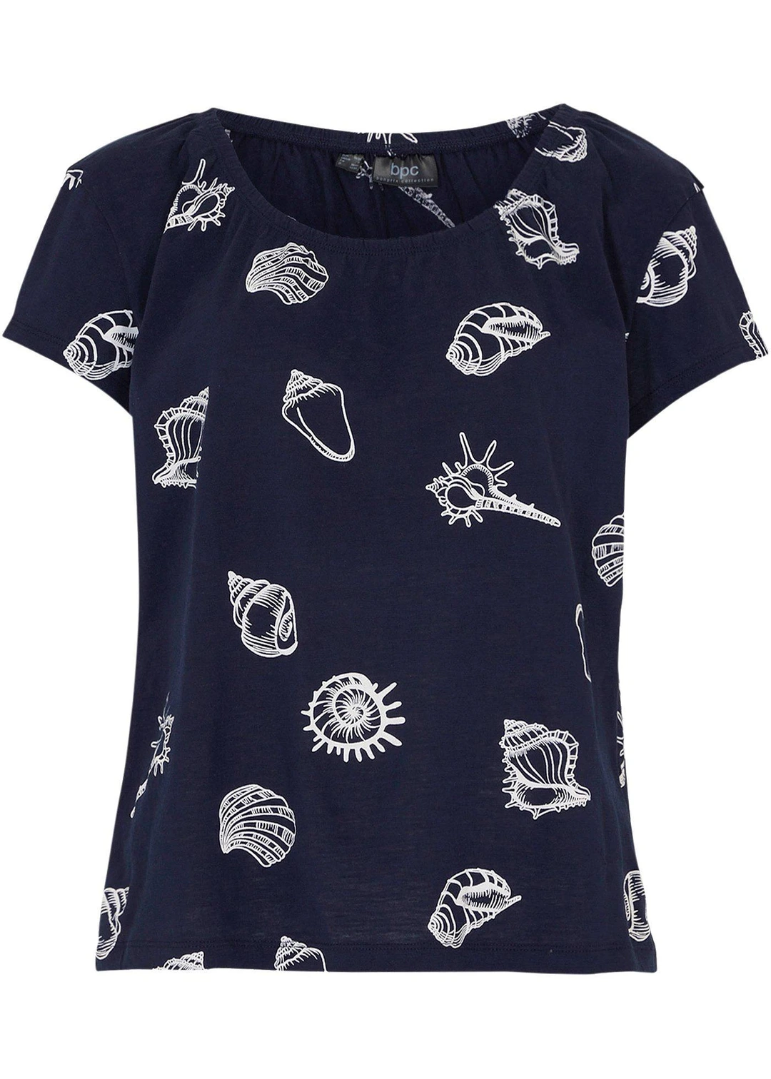 T-shirt imprimé à col rond en coton