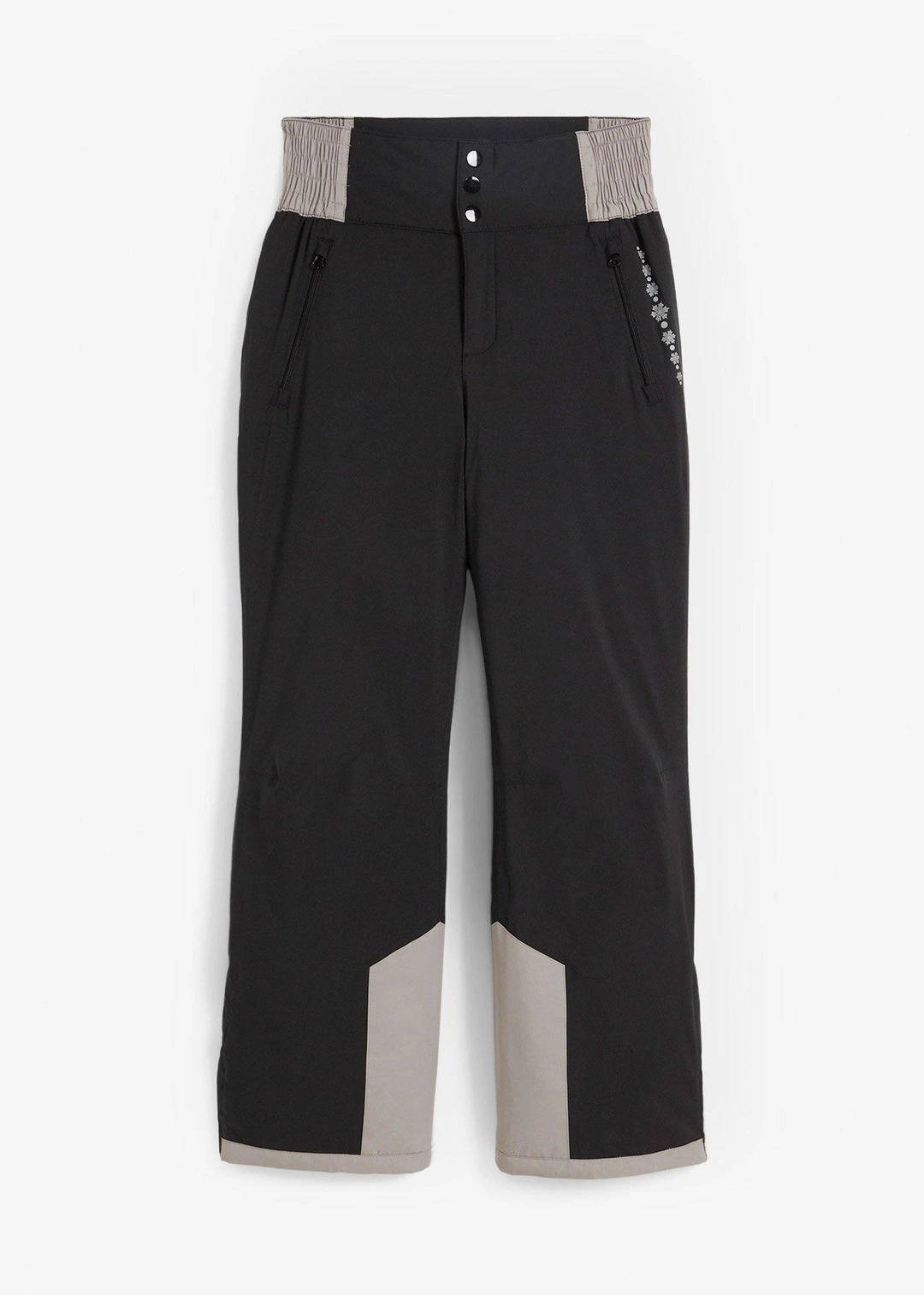 Pantalon de ski thermo fonctionnel coupe haute avec taille confortable, étanche, Straight