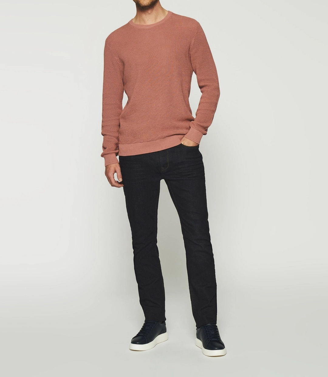 IZAC - Pull col rond en coton rose DJANGO