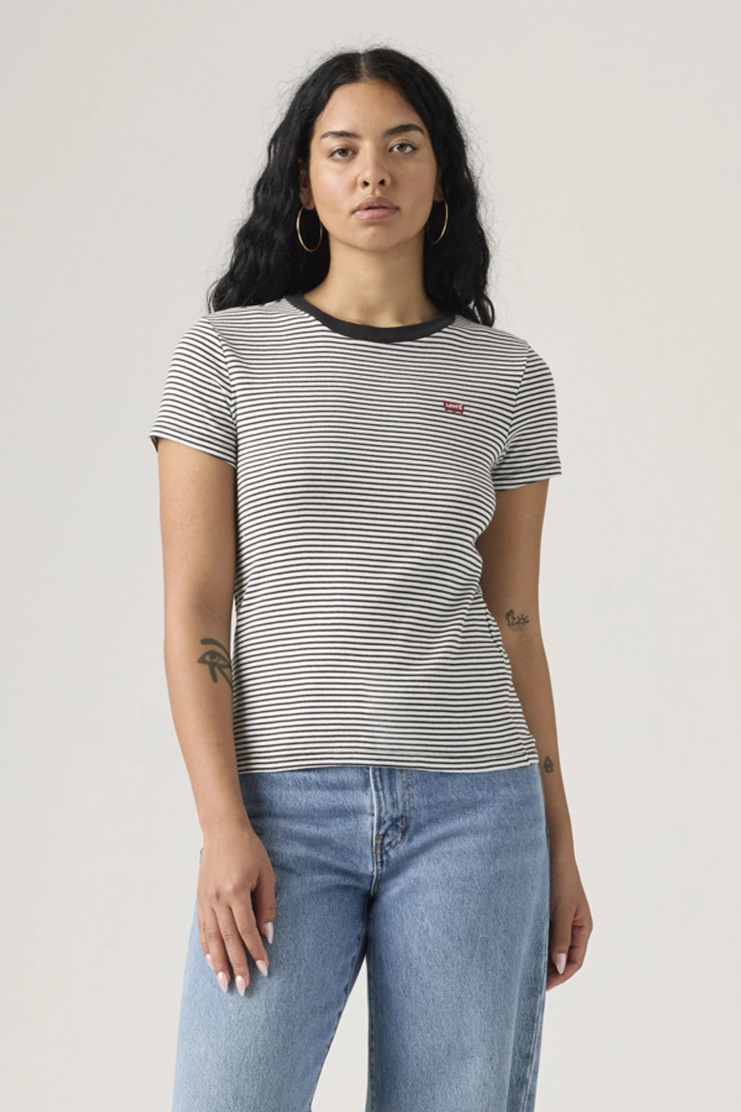 Levi's T Shirt Essential (lot De 2) - Femme - Multicolore / 2 Pack Tee White + & Anthracite Night - 2XS