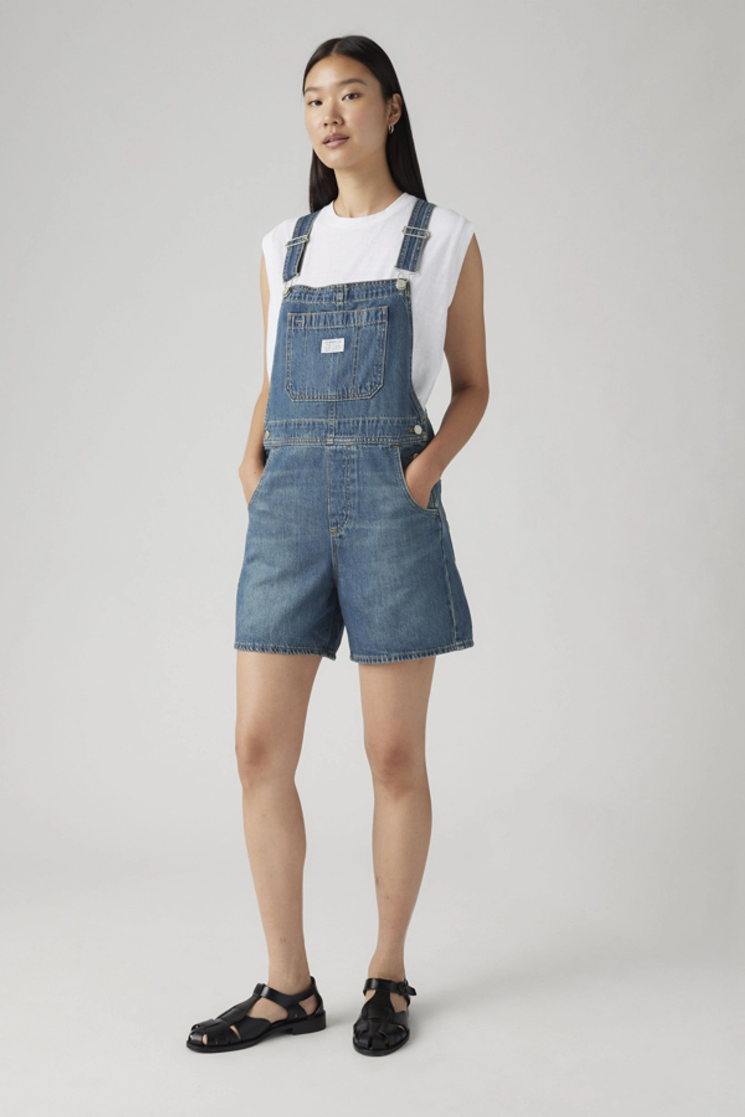 Levi's Salopette Short Utility Lightweight - Femme - Bleu / Summer Job - 2XS
