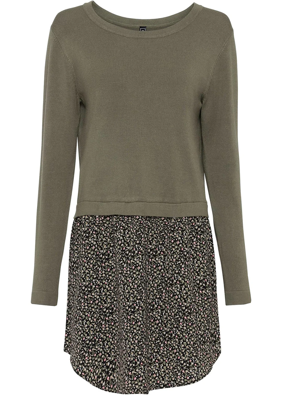 Robe pull en fine maille avec jupe montée