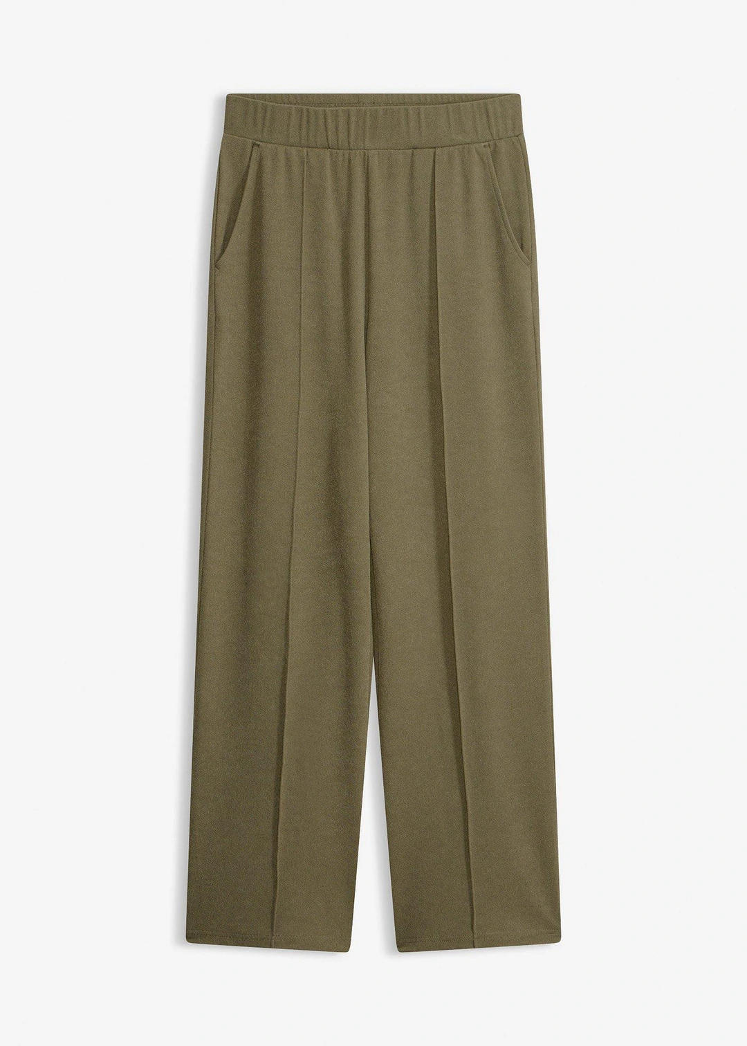 Pantalon élastiqué en interlock épais