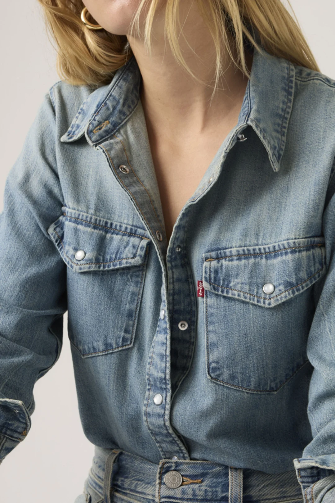 Levi's Chemise Western Iconic - Femme - Vert / Deep Depths Gd - XS - 2