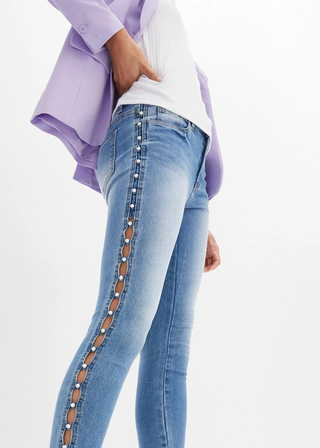 Jean skinny taille mi-haute, extensible - 3