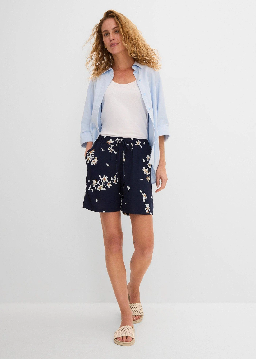 Lot de 2 shorts en viscose avec ceinture à nouer - 2