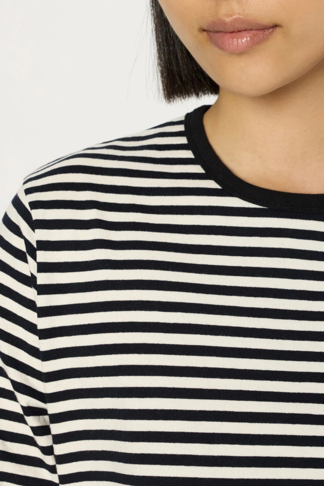 T-shirt à rayures en coton - HULIA - Ecru