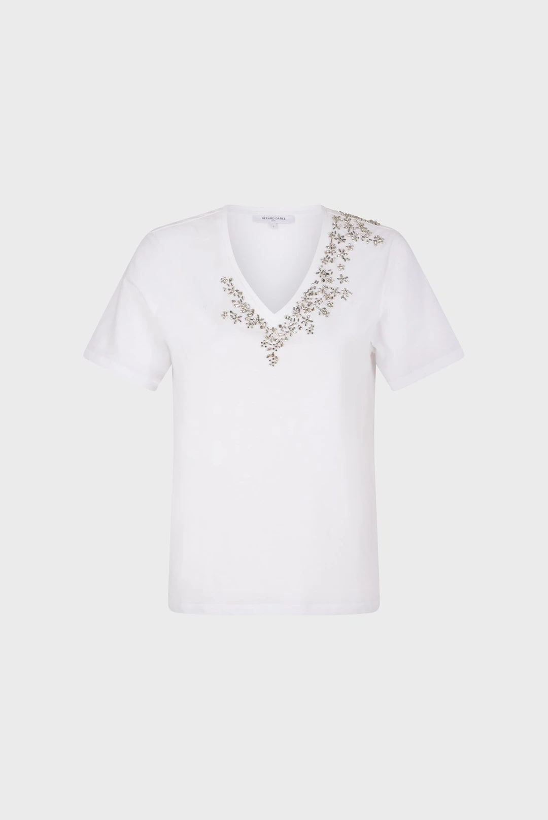 T-shirt en coton à strass - MALIE - Noir - 5